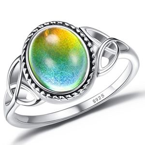 Sterling silver 925 mood ring. Temperature Color changing
